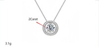 Vente chaude Danse Diamant Pendentif Mode Fine Jewelry 925 Sterling Silver 2CT VVS GRA Moissanite Sautoirs Colliers pour Femmes