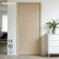 Porte intérieure en PVC et MDF avec placage simulé, style moderne et minimaliste, pour chambre, appartement, bureau, hôtel, hôpital (vente en gros)