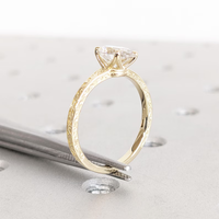 Bague de fiançailles solitaire en or massif 10K/14K/18K avec diamant de laboratoire ovale gravé de 2 carats, certifié IGI, couleur DEF, CVD/HPHT