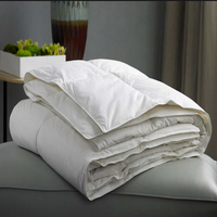 Couette en plumes 100% coton biologique Chaude et confortable Couette blanche pour lit Tissu tissé respirant Mercerisé Certifié OEKO-TEX