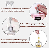 MUB Outil de Gros pour Recharger et Décanter le Parfum, Distributeur de Parfum, Pompe Seringue, Adaptateurs d'Extraction et d'Injection