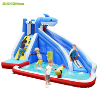 Château gonflable durable pour saut à sec et à eau, toboggan gonflable combiné, parc gonflable amusant