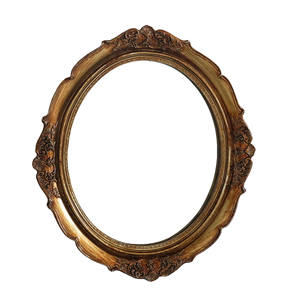 กระจกติดผนังรูปวงรีสำหรับตกแต่งในร่ม/กลางแจ้งพร้อมกรอบเรซินแบบจำลองรูปปั้นสำหรับบ้านห้องนั่งเล่นสไตล์เทียม - Product Image 6