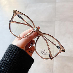 Monture de lunettes Qianai TR90 ovale à monture complète, verres PC anti-lumière bleue, unisexe, taille moyenne, fabriqué en Chine - Product Image 1