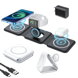 Produits phares 2025 : Station de charge sans fil magnétique pliable <span class=keywords><strong>3</strong></span>-en-1 15W pour iPhone 17/16 – Chargeur rapide - Product Image 1