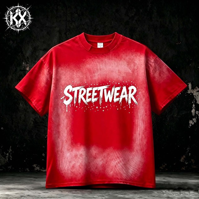 Custom Men's Washed Streetwear T-shirt Heavyweight Round Neck Blank Plain Oversized Heavy Cotton Vintage Acid Wash T Shirt