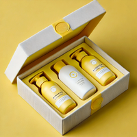 Conditionneur capillaire recyclable en carton rigide Emballage de shampooing Boîte d'art gaufrée Cadeau Artisanat Emballage Boutique Insert Eva