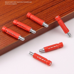 Conectores Ocultos para Armarios, Gabinetes y Camas - Fijaciones de Muebles Integradas de Hierro + Plástico Rojo Moderno y Sencillo - Product Image 1