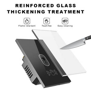 Venta al por mayor de interruptores de luz de pared de panel táctil de panel de vidrio templado estándar de EE. UU. Y AU con sensor infrarrojo de onda manual - Product Image 5