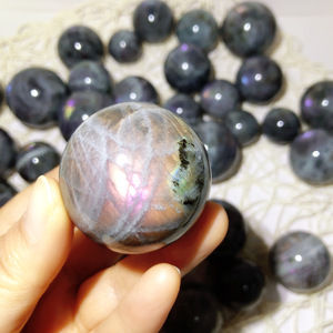 Sfere di <span class=keywords><strong>Labradorite</strong></span> Viola Brillante, Cristalli Naturali all'Ingrosso per Decorazione e Guarigione - Product Image 4
