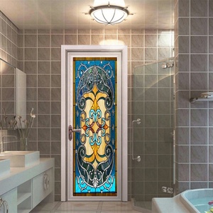 Vidrio Biselado Tiffany Mediterráneo Personalizado Directamente de Fábrica para Puertas y Ventanas, Iluminación Decorativa Hecha a Mano, Estilo Europeo - Product Image 5