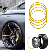 Nouvelle protection souple en nylon pour jante de roue, anneau anti-rayures, protection de bord, style sport, garniture universelle pour jantes de voiture, pièces de modification