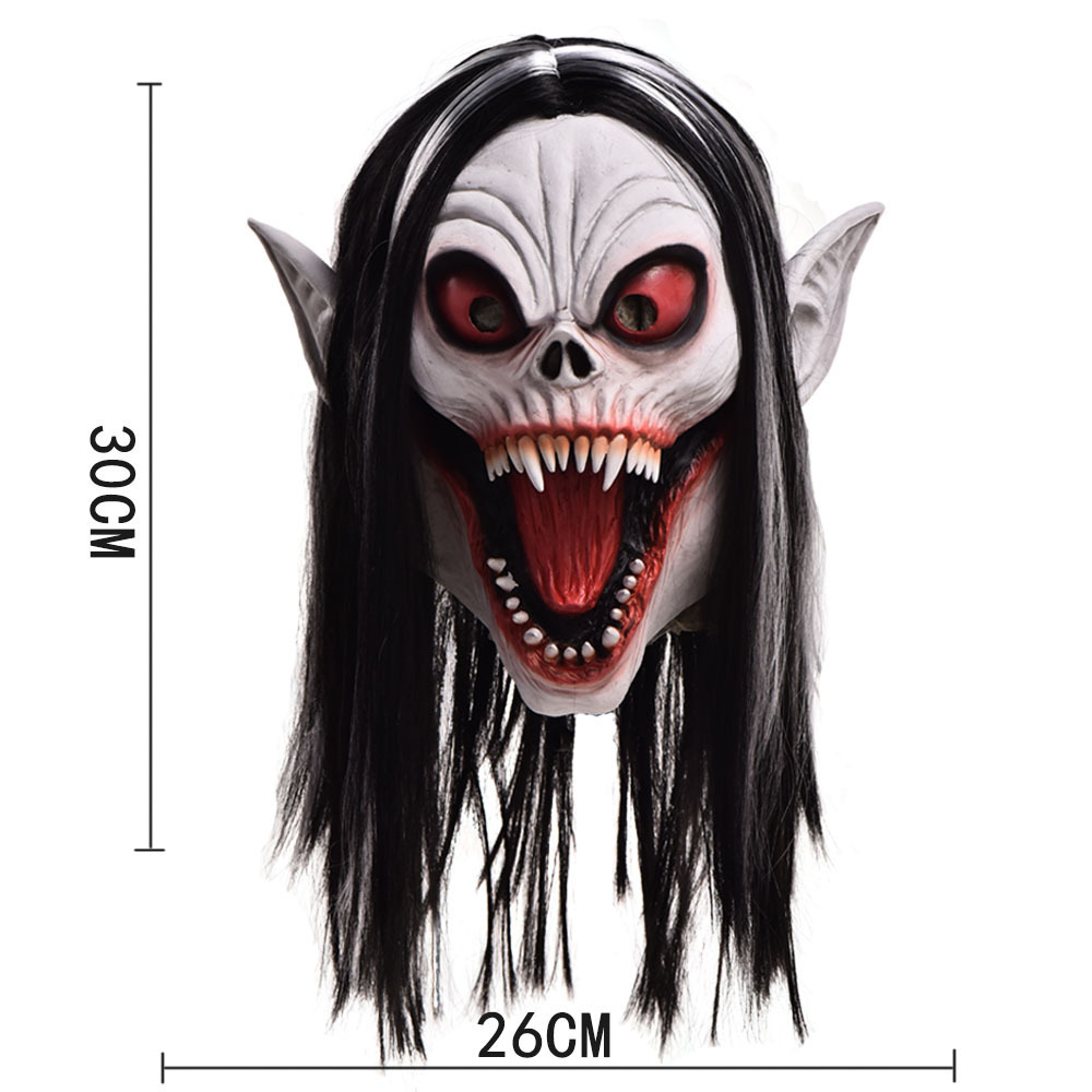 Carnival Realistic Cosplay Scary Halloween Full Head Rubber Devil