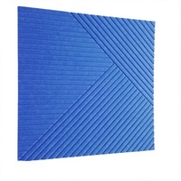 Panneaux acoustiques modernes auto-adhésifs 60x60cm en fibre de polyester 100% à effet bois, insonorisants, pour studio, bureau, hôtel, maison