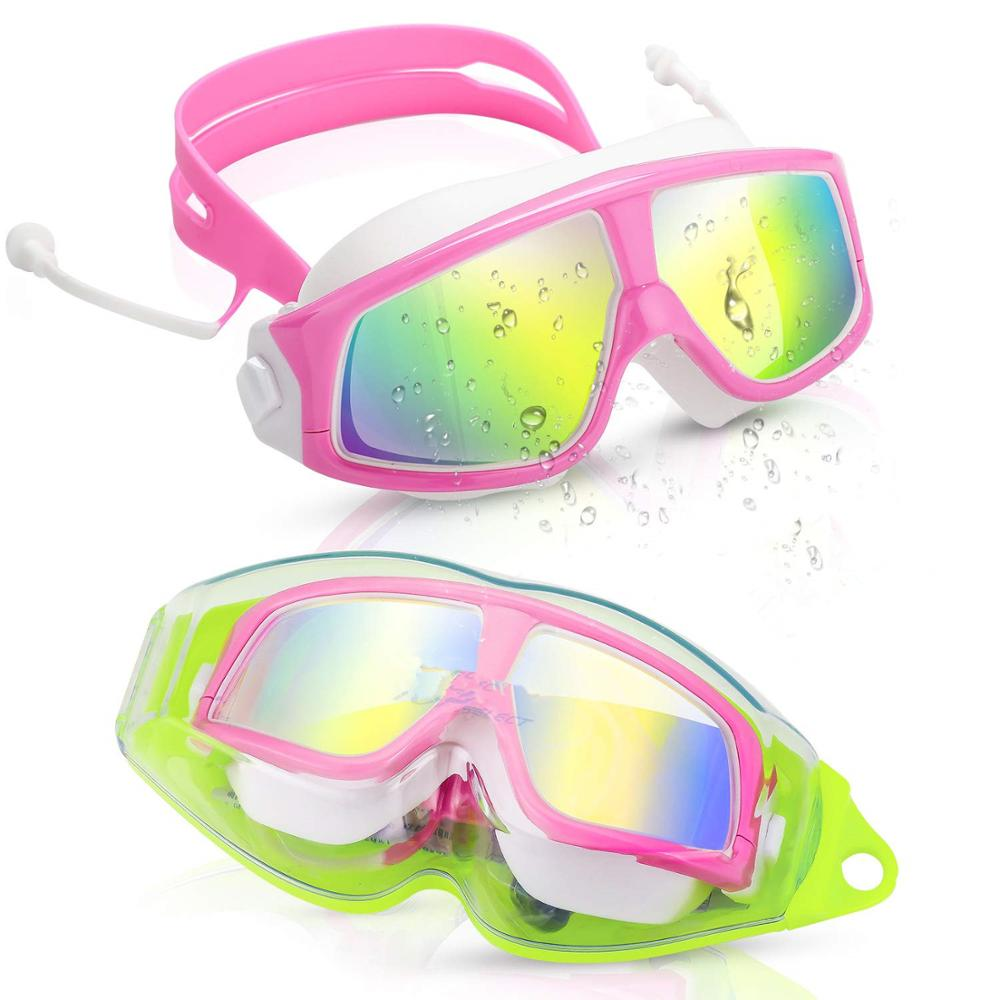 Anti-Fog Leak Proof Kids Swimming Goggles.Quick Adjustable Strap Swimming Goggles for Kids