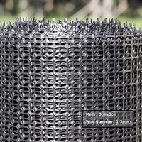 Waterdichte, milieuvriendelijke, UV-bestendige, draagbare, winddichte, opvouwbare PP plastic gaashekwerk met 2mm/3mm gaten, zwart, voor pluimvee en tuin