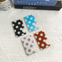 Porte-cartes à pois - un porte-cartes mignon, style Instagram, pour cartes de repas et cartes d'accès pour étudiants.