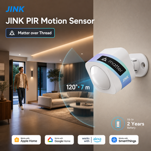 Détecteur <span class=keywords><strong>de</strong></span> présence intelligent JINK PIR Matter over Thread 120 degrés 7m pour la domotique Apple - Product Image 1