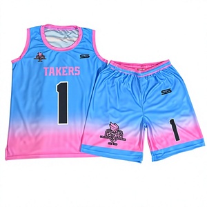 Conjunto de Uniforme de Baloncesto Sublimado Personalizado y Transpirable, Camiseta y Pantalones Cortos |   Número de Equipo Personalizado |   100% Poliéster de Secado Rápido - Product Image 1
