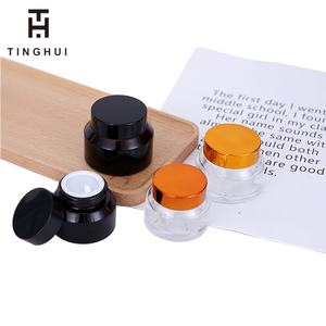 Tarro de Crema de Vidrio Transparente Ámbar Verde de 15ml 30ml 50ml con Tapa, Envase Vacío de 1oz para Crema de Ojos, Tarros Cosméticos de 50g - Product Image 4