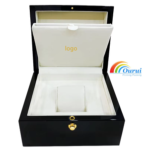 Factory Direct Glossy Wooden <b>Watch</b> Box with Leather Lining, Premium Piano Finish Single <b>Watch</b> Presentation Box with Wooden <b>Case</b> - Product Image 2