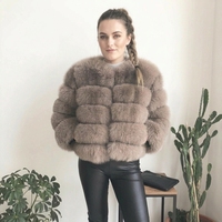 Nouvelle Collection 2026 – Manteau en Véritable Fourrure de Renard Confortable et Chaud pour Femme – Idéal Hiver et Automne – Manteau en Fourrure Naturelle de Renard – Manteau en Cuir