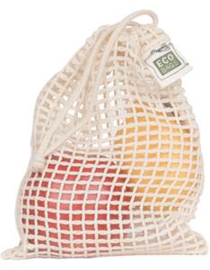 Sacs à provisions fourre-tout en maille de polyester recyclé avec logo personnalisé, sérigraphie avec cordon de serrage, en coton du Vietnam PP/PC - Product Image 1