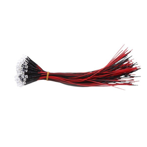 핫 세일 3mm 5mm 사전 유선 LED 고속 점멸 DC3-6V 12V 24V 220V 투명 렌즈 발광 다이오드 - Product Image 2