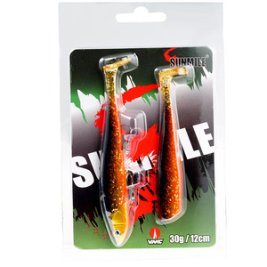 Señuelo VIB de doble cola en T de 30g, cebo de lanzamiento largo de 12cm con anzuelo VMC y cabeza plomada para pesca de lubina, pez <span class=keywords><strong>piedra</strong></span> y grouper. - Product Image 6
