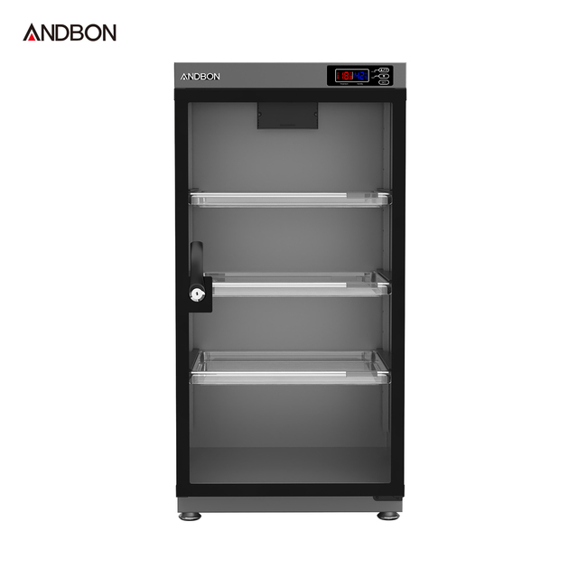 Dry Cabinet Andbon AD-100S Noiseless Energy Saving 4 Layers DSLR Camera Lens Tea Temperature Humidity LED Dual Screen 100L