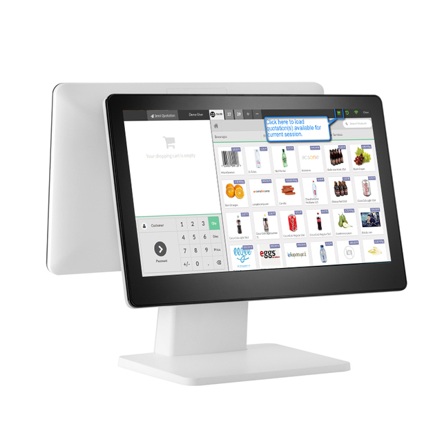 15.6inch  Aluminum Base Shell Touch All in One Fanless Pos Systems for Store