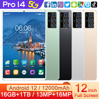 Tablette PC Android Haute Performance avec Double SIM, Écran 10.1 Pouces, 16Go+1To, Marque 14 Pro Pro, Usage Éducatif, Fonction d'Appel