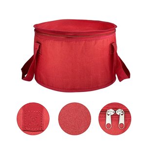 Borsa da pranzo rotonda personalizzata riutilizzabile Cooler per torte <span class=keywords><strong>in</strong></span> casseruola borse termoisolate per consegna Pizza borsa per cibo da picnic Potluck - Product Image 5
