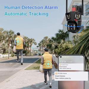 Hikwifi 12MP 8K Wifi máy ảnh ngoài trời <span class=keywords><strong>10x</strong></span> Zoom giám sát bốn ống kính PTZ <span class=keywords><strong>camera</strong></span> an ninh CCTV ai theo dõi góc rộng - Product Image 4
