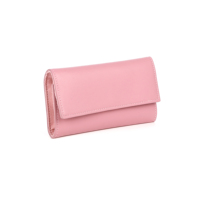 Dompet Panjang Wanita Kulit PU Kapasitas Besar Model Slim, Anti Air, Bahan Poliester, Resleting, Multifungsi, Grosir dari Produsen