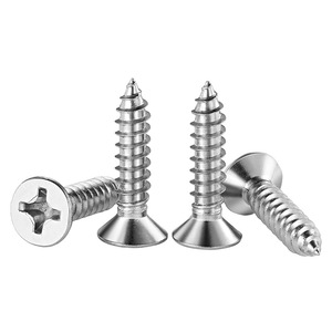 Vis autotaraudeuses à tête plate en acier inoxydable 304, vis à tête fraisée Phillips, fixations métriques, placage zinc M3.5 M2 - Product Image 5