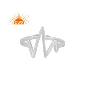 Anillo Midi Ajustable de Plata de Ley 925 Hecho a Mano con Diseño Vibrante, Fabricante y Proveedor de Joyería - Product Image 1