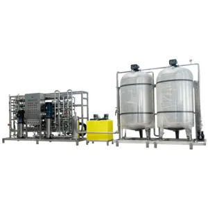 Sistem Filter air Osmosis, dua tahap terbalik 2000LPH Filter air RO tanaman perawatan air digunakan untuk industri kimia