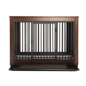 럭셔리 개 홈 야외 강철 및 나무 방수 대형 애완 동물 개 큰 집 판매 - Product Image 3