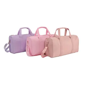 Roze Heldere Snoepkleuren Mannen En Vrouwen 'S Nachts Tas Grote Duffel Weekend Nylon Waterdichte Gym Duffle Weekender Tas