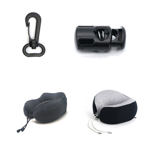 Almohada en forma de U de espuma viscoelástica, soporte portátil para el cuello para viajes en avión, uso en exteriores, color sólido G030 - Product Image 4