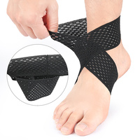 Attelle de cheville sportive fine, manchon de soutien, stabilisateur portable, bandage de compression haute élasticité, protecteur en nylon respirant pour