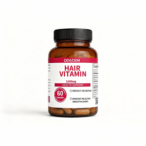 Private Label Biotine Haarvitamine Supplement voor Volwassenen 1100mg - Energieverhogend - OEM/ODM voor Haarverzorging en Netoppenbescherming - 60 Capsules - Product Image 1