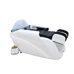 Kisen Lit de lavage capillaire multifonctionnel pour salon, avec fonction spa, thérapie thaïlandaise, cuve à vapeur et fauteuil de massage automatique pour shampoing - Product Image 1