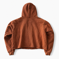 Sweat à capuche personnalisé surdimensionné effet vieilli avec broderie en polycoton