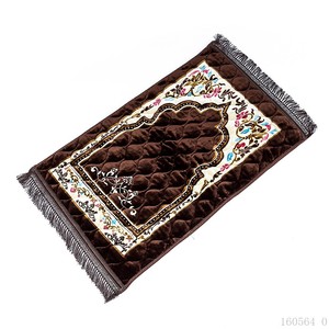 <span class=keywords><strong>Tappeto</strong></span> Musulmano in <span class=keywords><strong>Lana</strong></span> <span class=keywords><strong>Intrecciata</strong></span> con Motivi Floreali Lavabile per Uso Commerciale 80x120cm Pelo Corto Antiscivolo con Base in Gomma per Soggiorno Tappetino da Preghiera Musulmano - Product Image 3