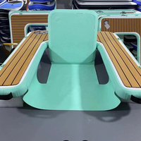 Plateforme flottante gonflable en PVC avec technologie Drop Stitch, île flottante, chaise de détente classique