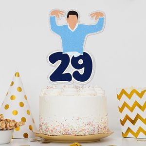 Decorazione per Torta di Compleanno 29 Anni - Topper Glitterato 'New Girl' per Festa di 29 Anni, 'I'm 29 Folks, What's up' - Product Image 3