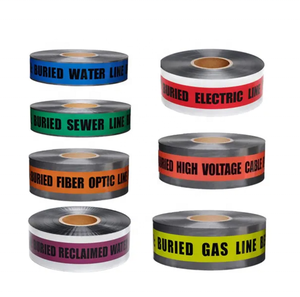 Wesure เทปเตือนสายเคเบิลใต้ดินสำหรับ S6203 PE ที่ตรวจพบได้มีฟอยล์อลูมิเนียมยาว100ม. กว้าง50มม. ความหนาของ50mil - Product Image 2