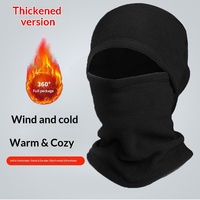 Masque d'équitation automne-hiver coupe-vent chaud en polaire/velours, cagoule unisexe en spandex/polyester